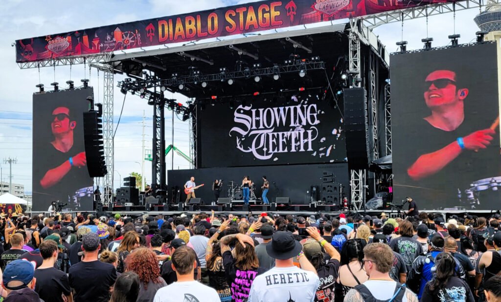 Showing Teeth performing at Sick New World Las Vegas 2026